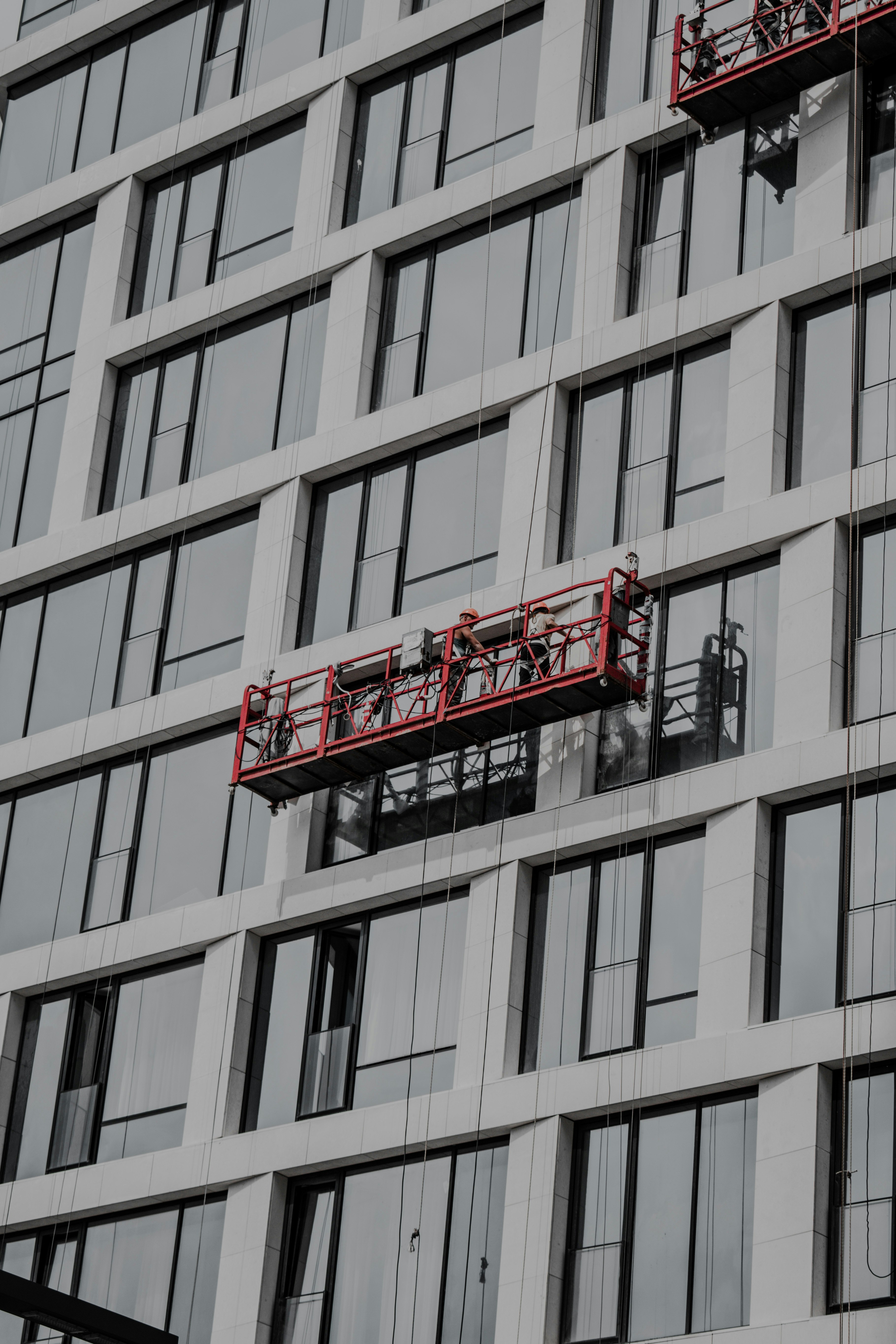 red and white concrete building